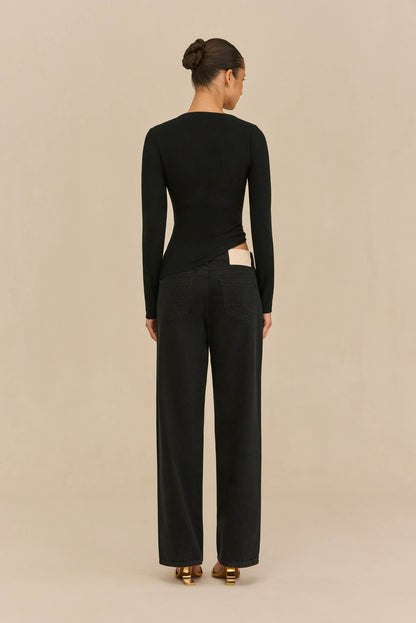 STASSI TOP - BLACK