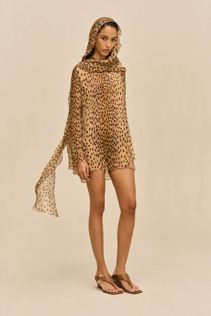 BEAUX COVER UP DRESS - CHEETAH