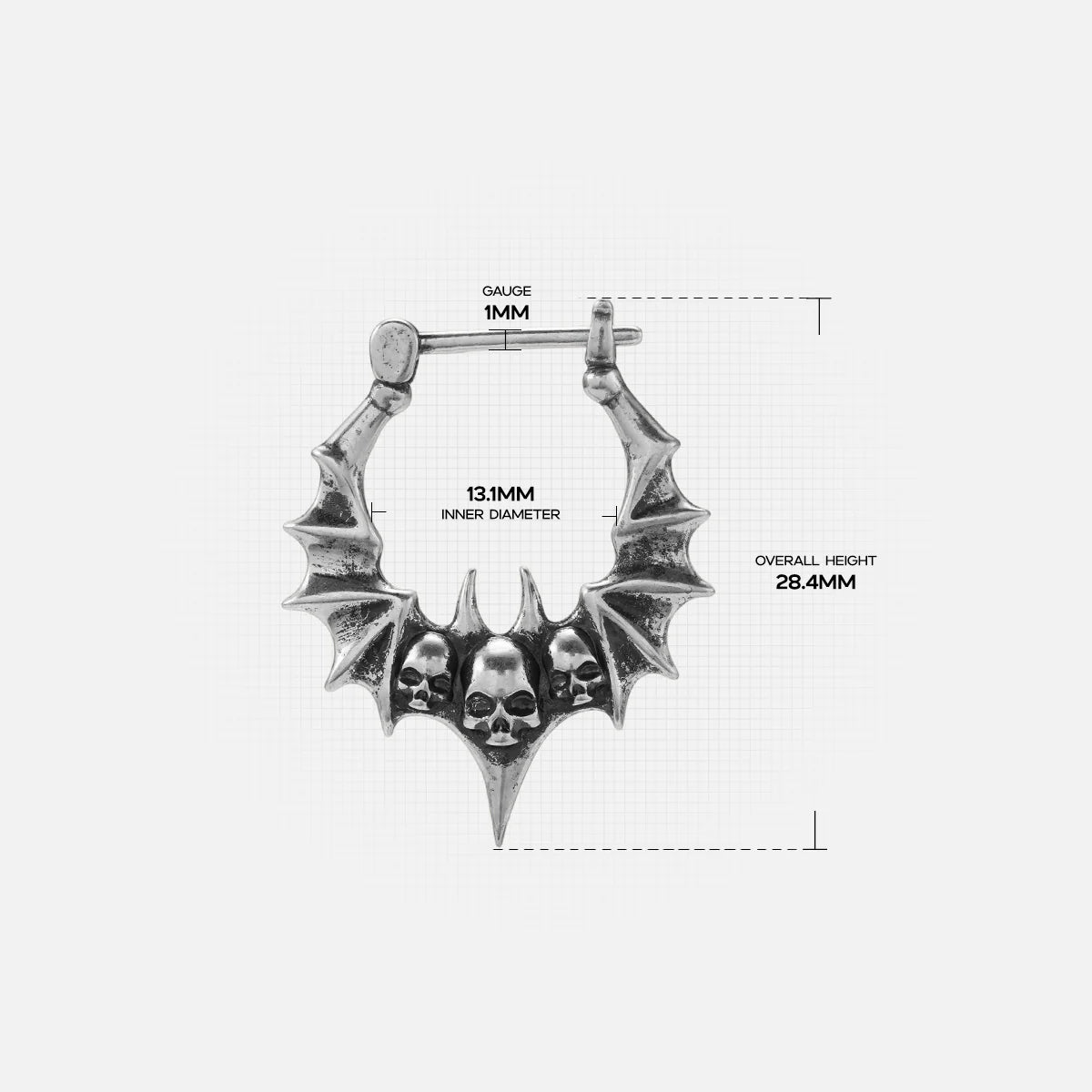 BAT SKULL EARRINGS