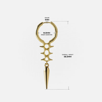 BIOMECH SPINE EARRINGS
