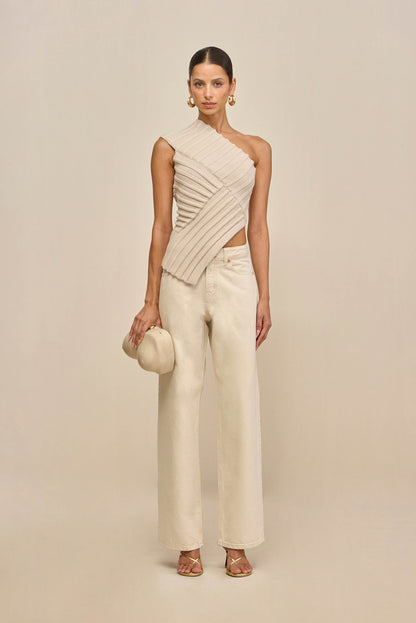 DEL KNIT TOP - MUSHROOM